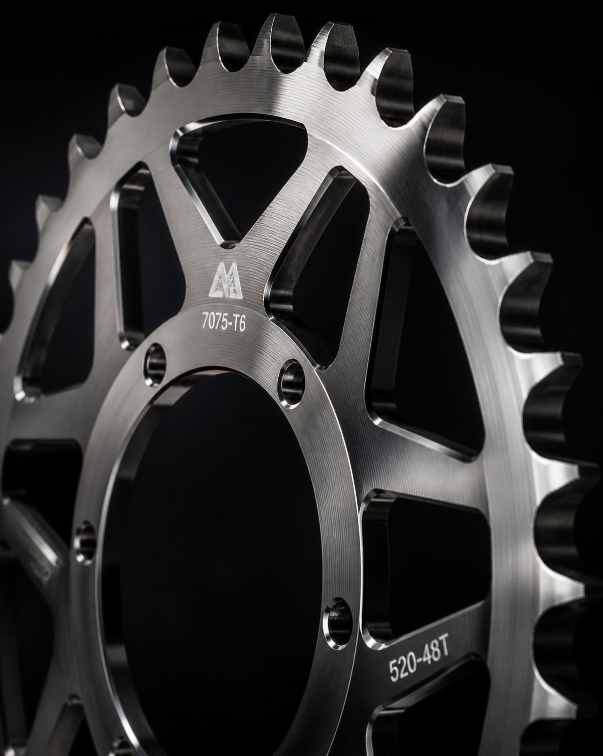 Machined steel sprocket for powersports